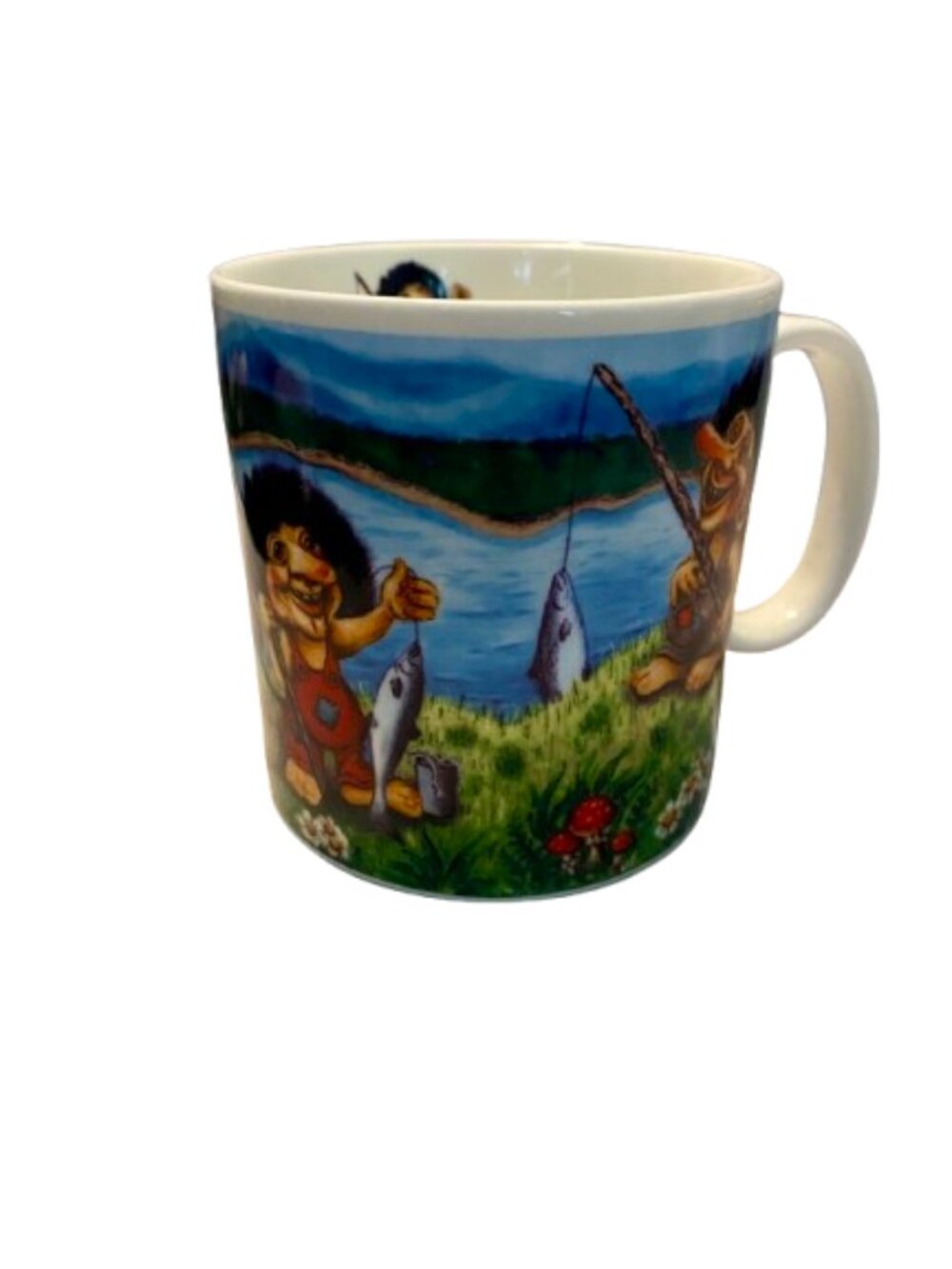 Norwegian Troll Mug Troll Family Fishing Ceramic